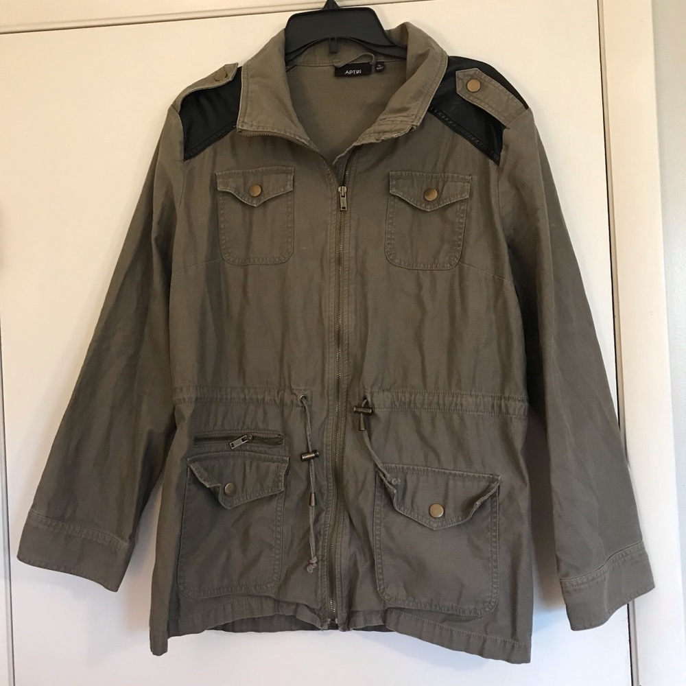 Army green cargo jacket